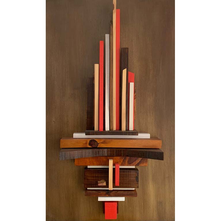 Carolina Surroca - Composición - Madera - Medidas: 63 x 37cm