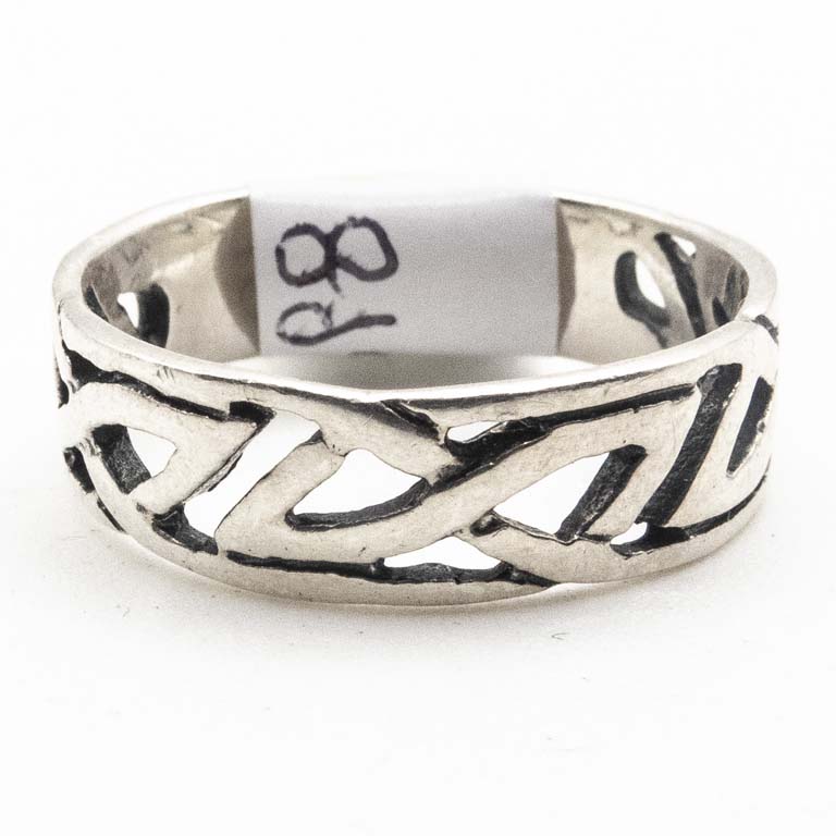 Anillo de Plata 925 Labrada con Diseño Celta