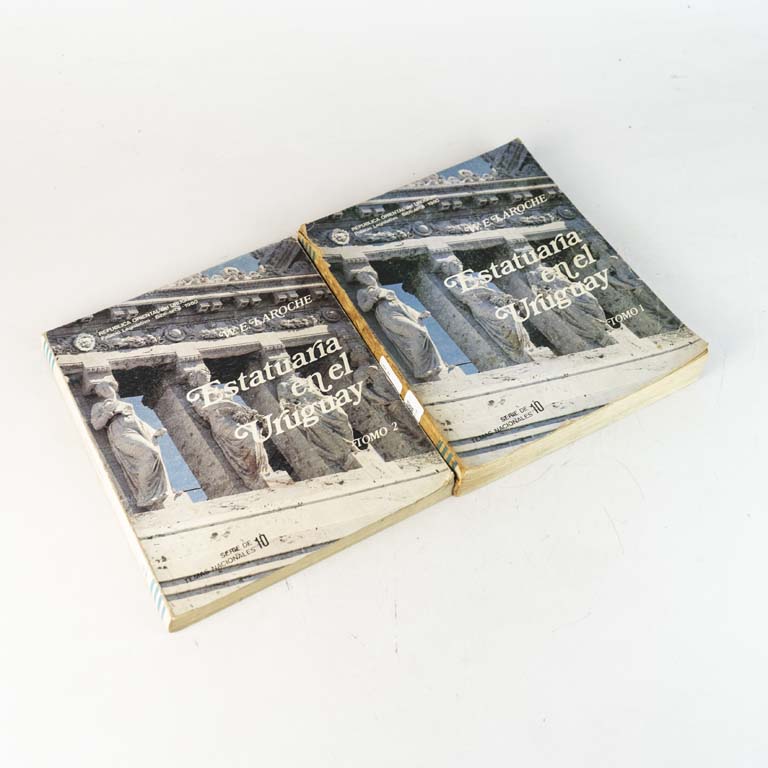 2 tomos: Estatuaria en el Uruguay por W. E. Larroche