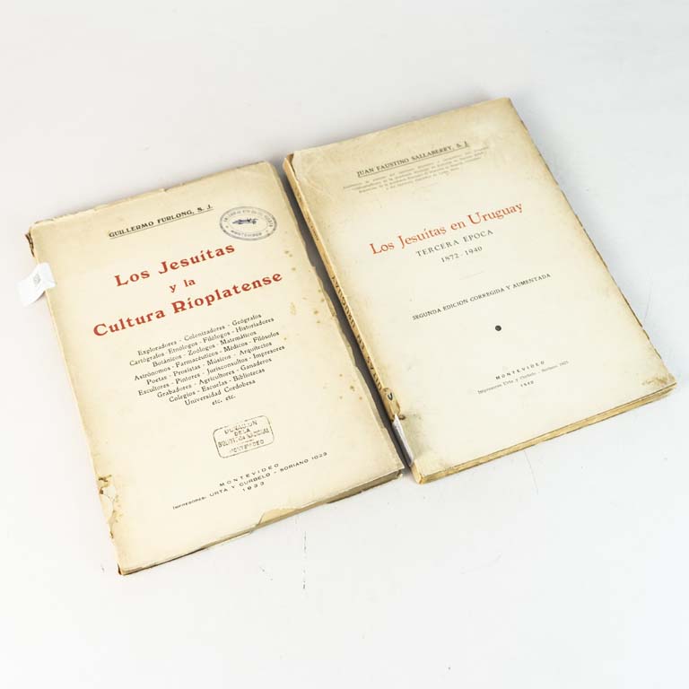 2 libros: Los Jesuítas en Uruguay Tercera época 1872-1940 por Juan Faustino Sallaverry, Montevideo 1940 y Los Jesuitas y la cultura Rioplatense, Montevideo 1933 por Guillermo Furlong S.J.