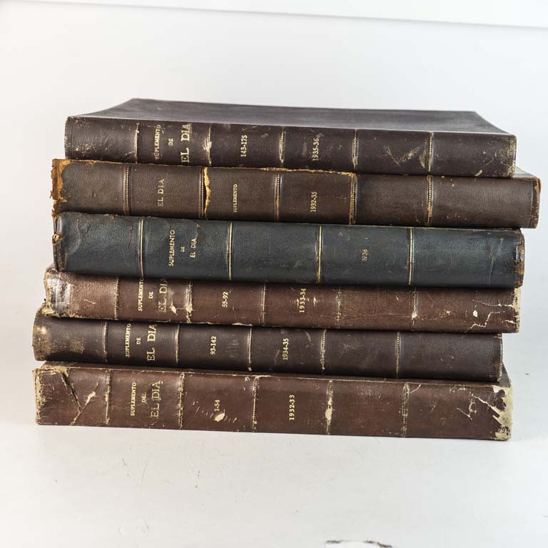 Colección suplemento EL DIA de los años 1932 a 1936 encuadernado en 6 volumenes