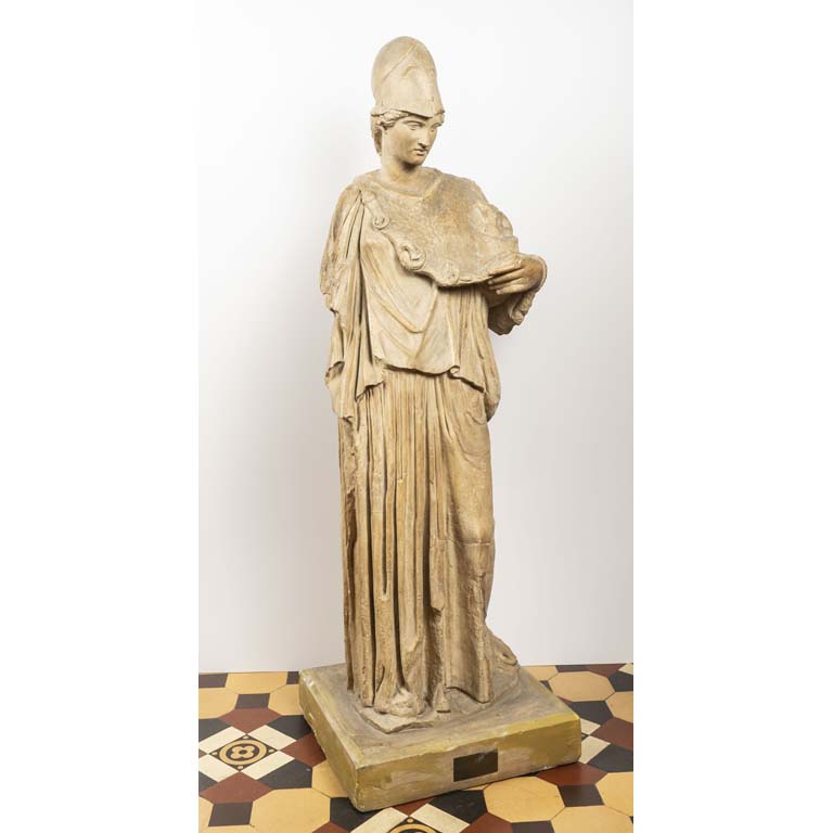 Gran Escultura griega, palas Atenea, museo del Louvre - Medidas: 51x46x150 cm